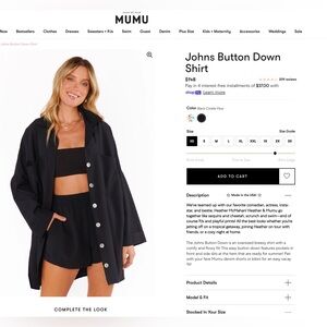 ISO SMYMM “Johns Button Down Shirt” in Black